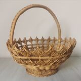 Wicker braided basket