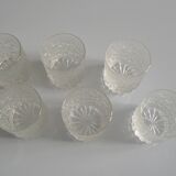 set of 6 vintage textured glasses 1980 by Charlotte Hutte @ Goebel Germany