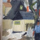 Swedish Oil on Panel – “Street ” by JOHN BÖRÉN