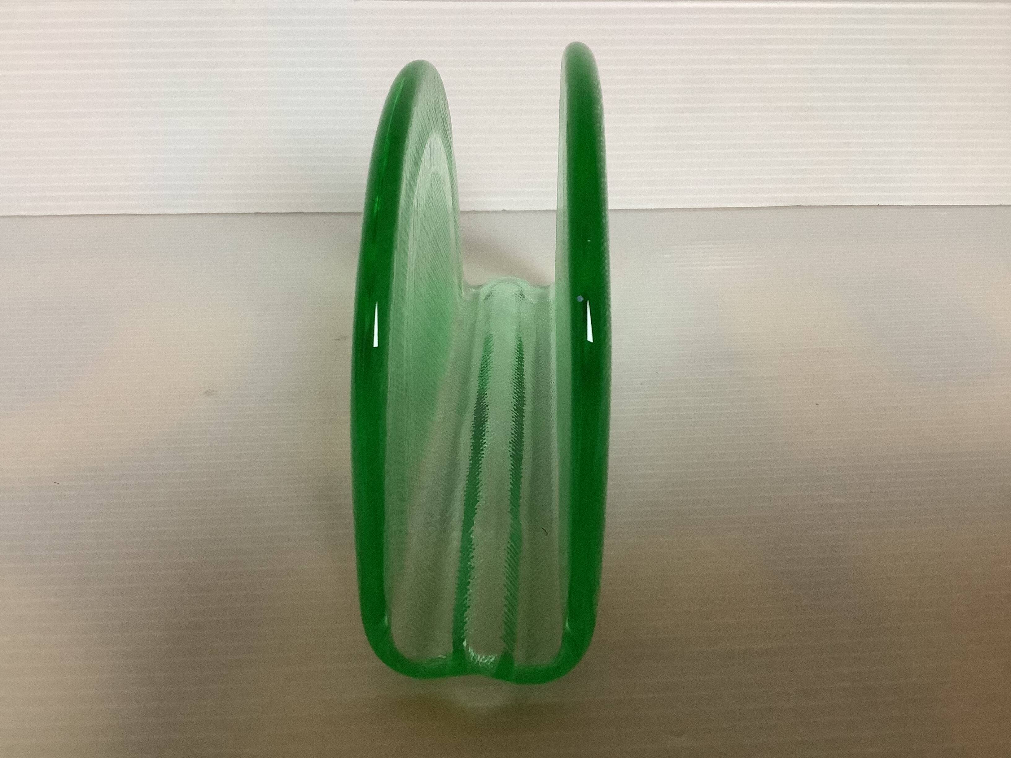 Green glass mail holder