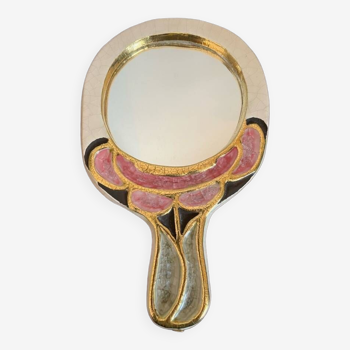 Glazed ceramic mirror by Mithé Espelt