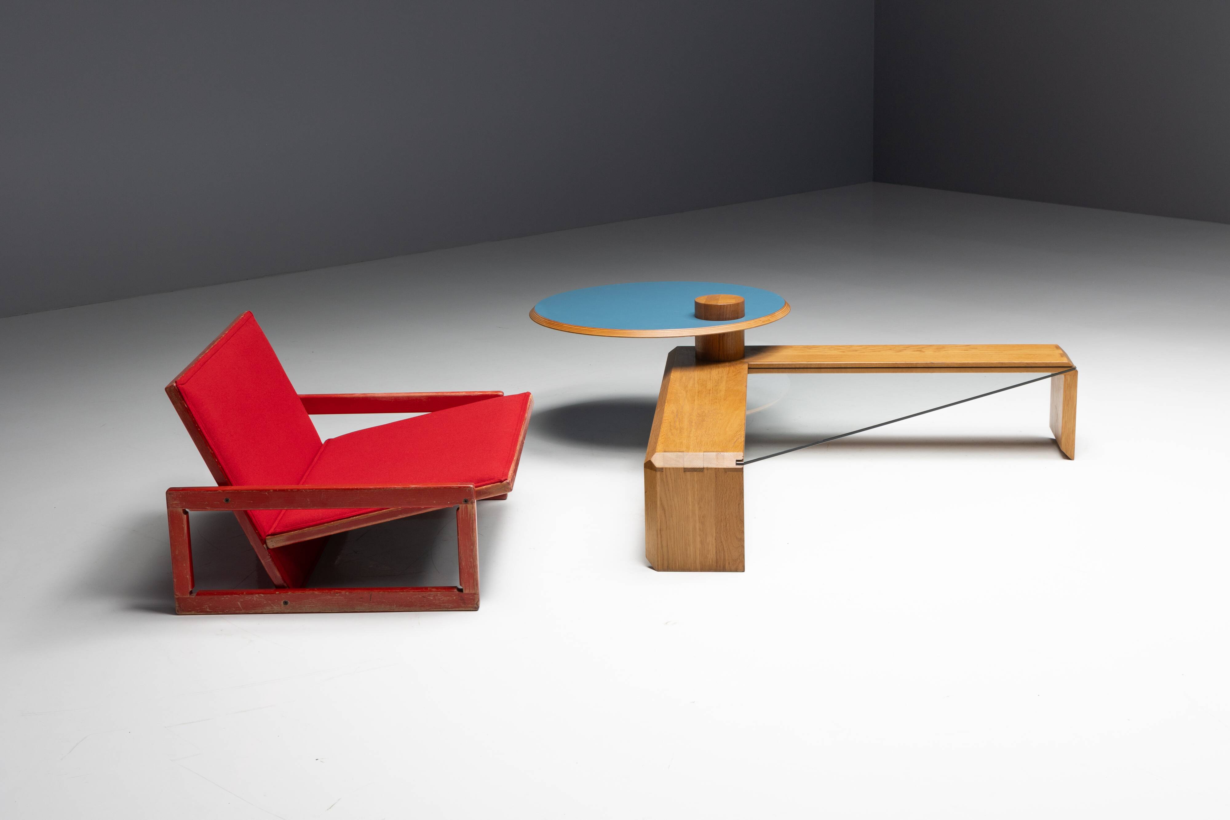 Memphis Geometric Coffee Table, Italy, 1980s