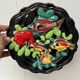 Trompe l'oeil plate, vallauris ceramic, 20th century, fish and shells