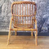 Vintage wicker armchair