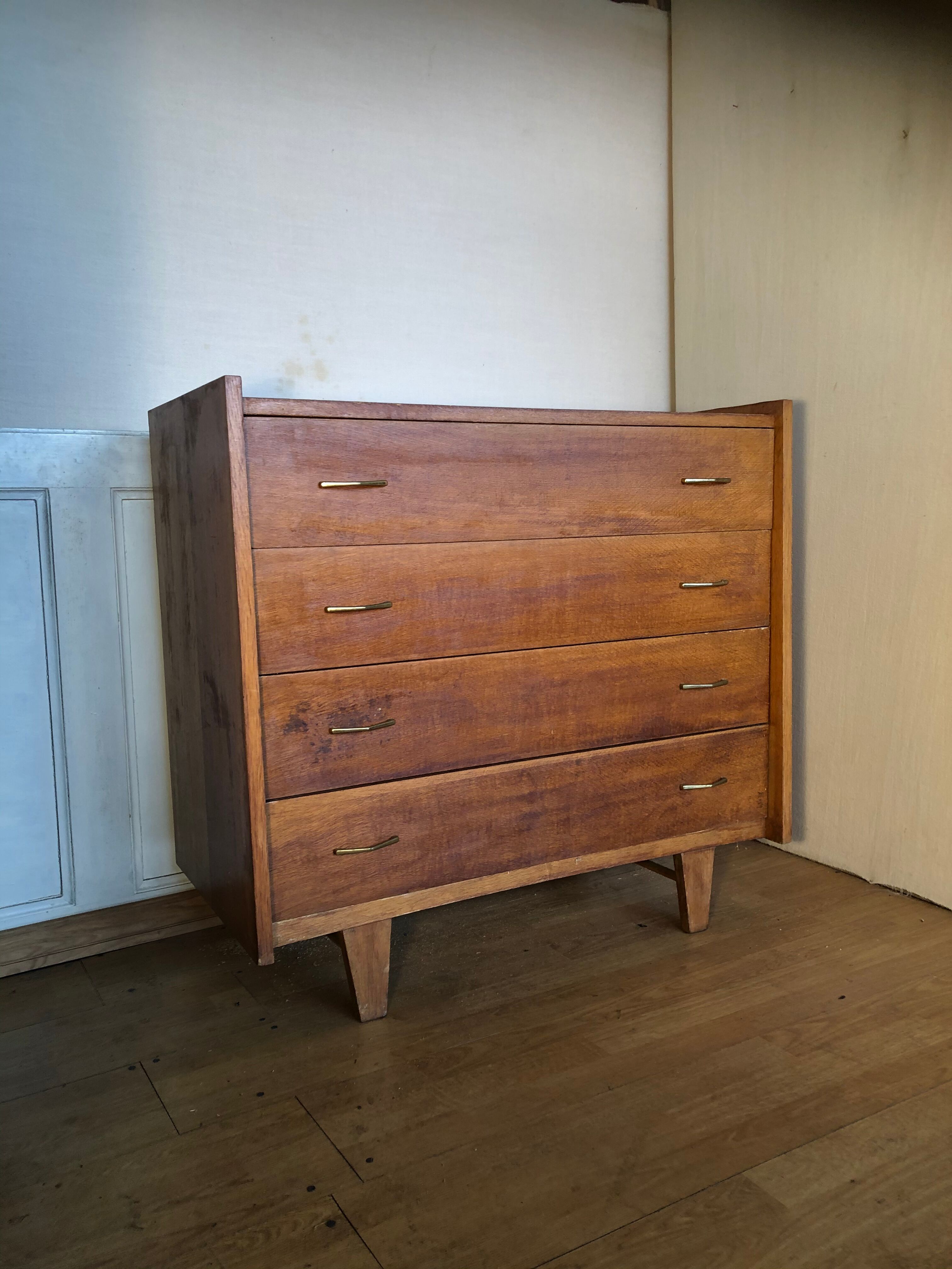 Chest of drawers compass feet 1960
