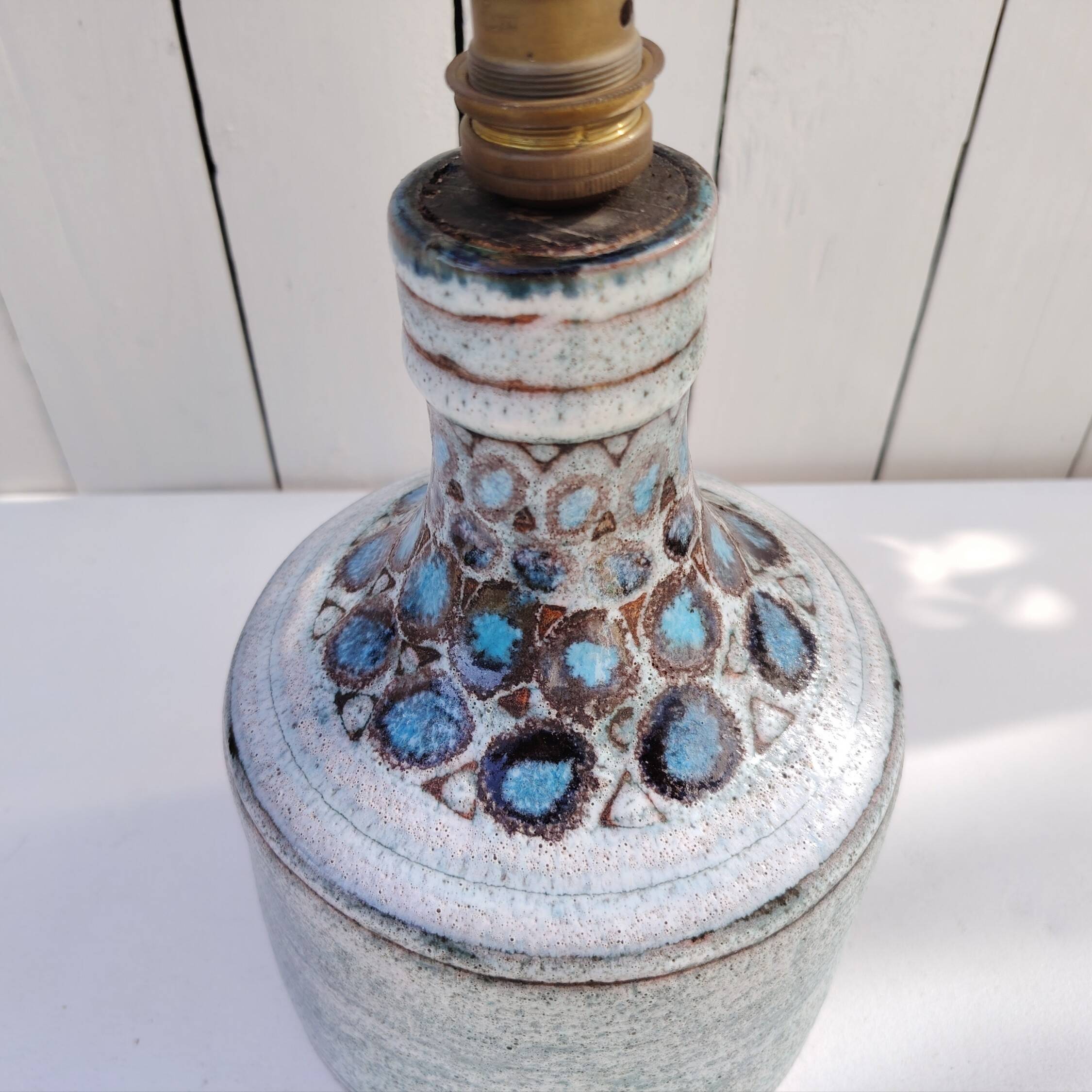 Ceramic lamp base by Danuta Le Hénaff