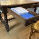 Antique solid oak dining table