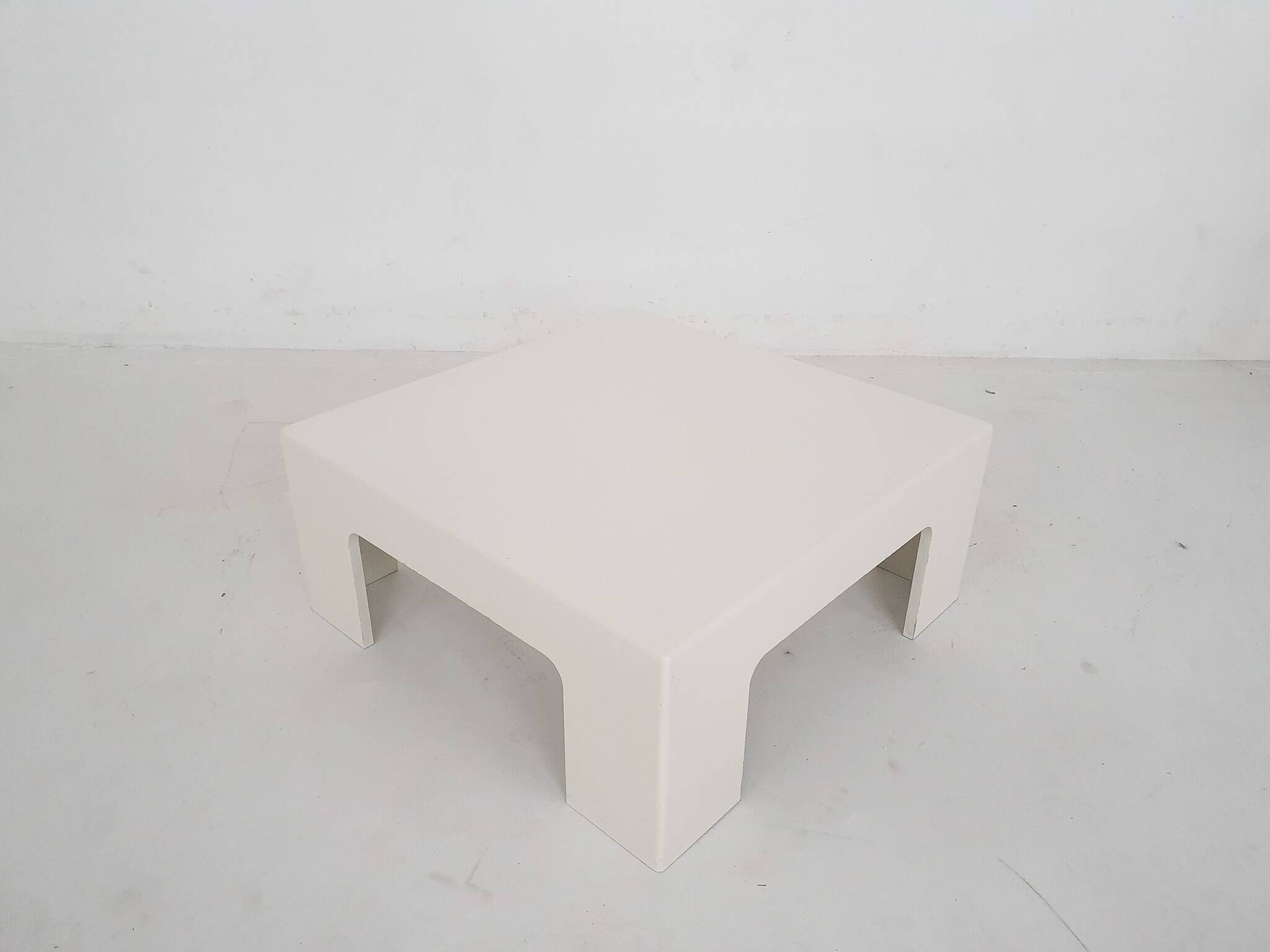 White square coffee table attrb. to Marc Berthier, France 1970's