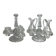 Tableware, two moulded glass table servants from the early 20th century.