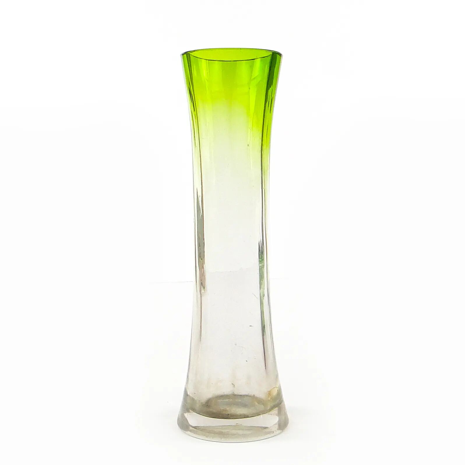Vase Art Nouveau, verre vert, France, début du 20e siècle