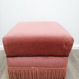 Pink square pouf