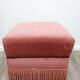 Pink square pouf