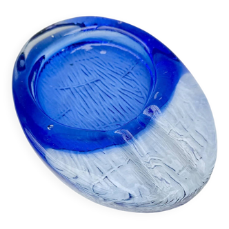 Hand-blown glass trinket tray, Italy 1970