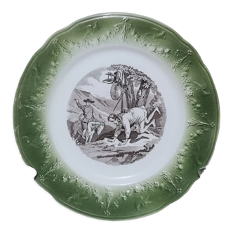 Talking plate Lunéville "Don Quixote"