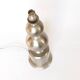 Pied de lampe maison Barbier 2 spheres acier poli