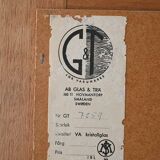 Miroir vintage scandinave en teck des années 1960