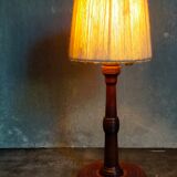 Art-deco lamp foot in solid wood turned 40s