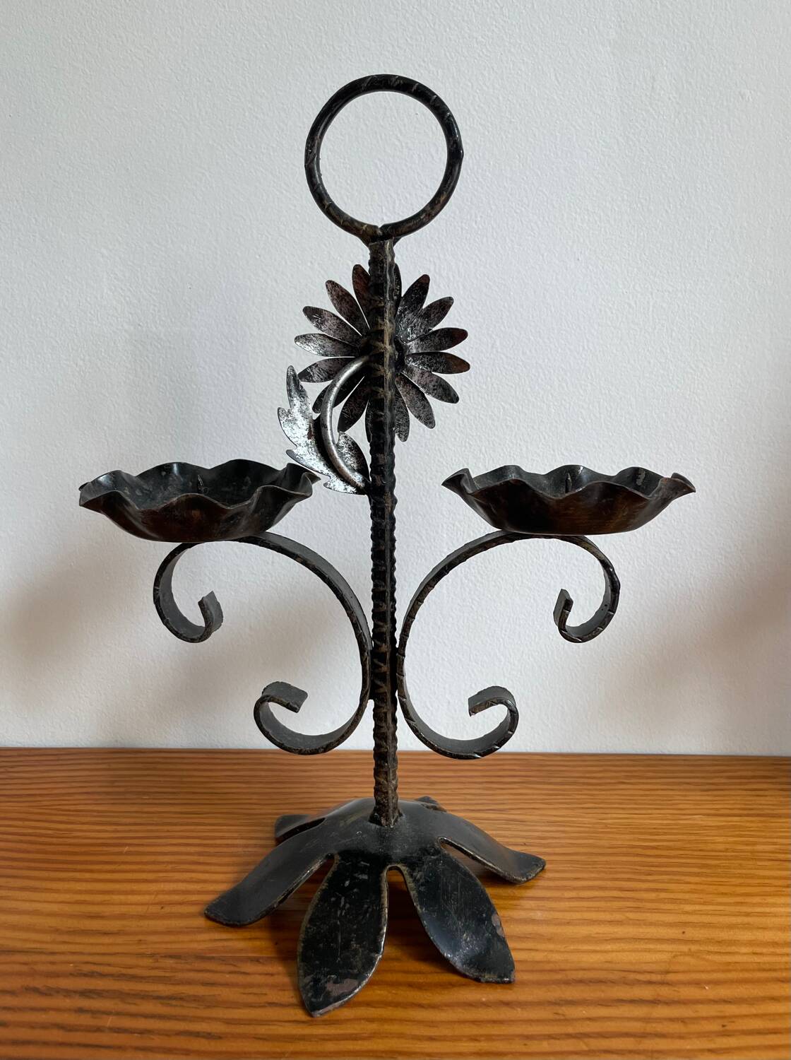 Brutalist Folk Art Candle Holders