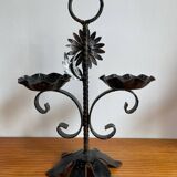 Brutalist Folk Art Candle Holders