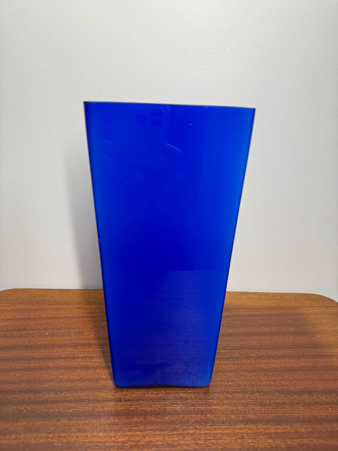 Vintage blue opaline vase