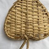 Old heart-shaped rattan basket.