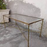 Coffee table brass structure