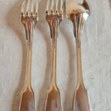 Set of 3 poinconned silver cutlery