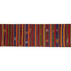 Striped turkish kilim runner rug 66 x 281 cm