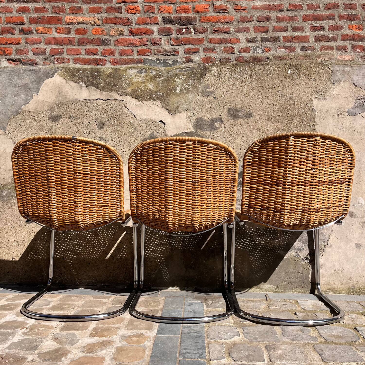 Italian rattan chair from the 1970s