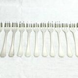 Christofle – 12 Silver Plated Cake Forks, America Model