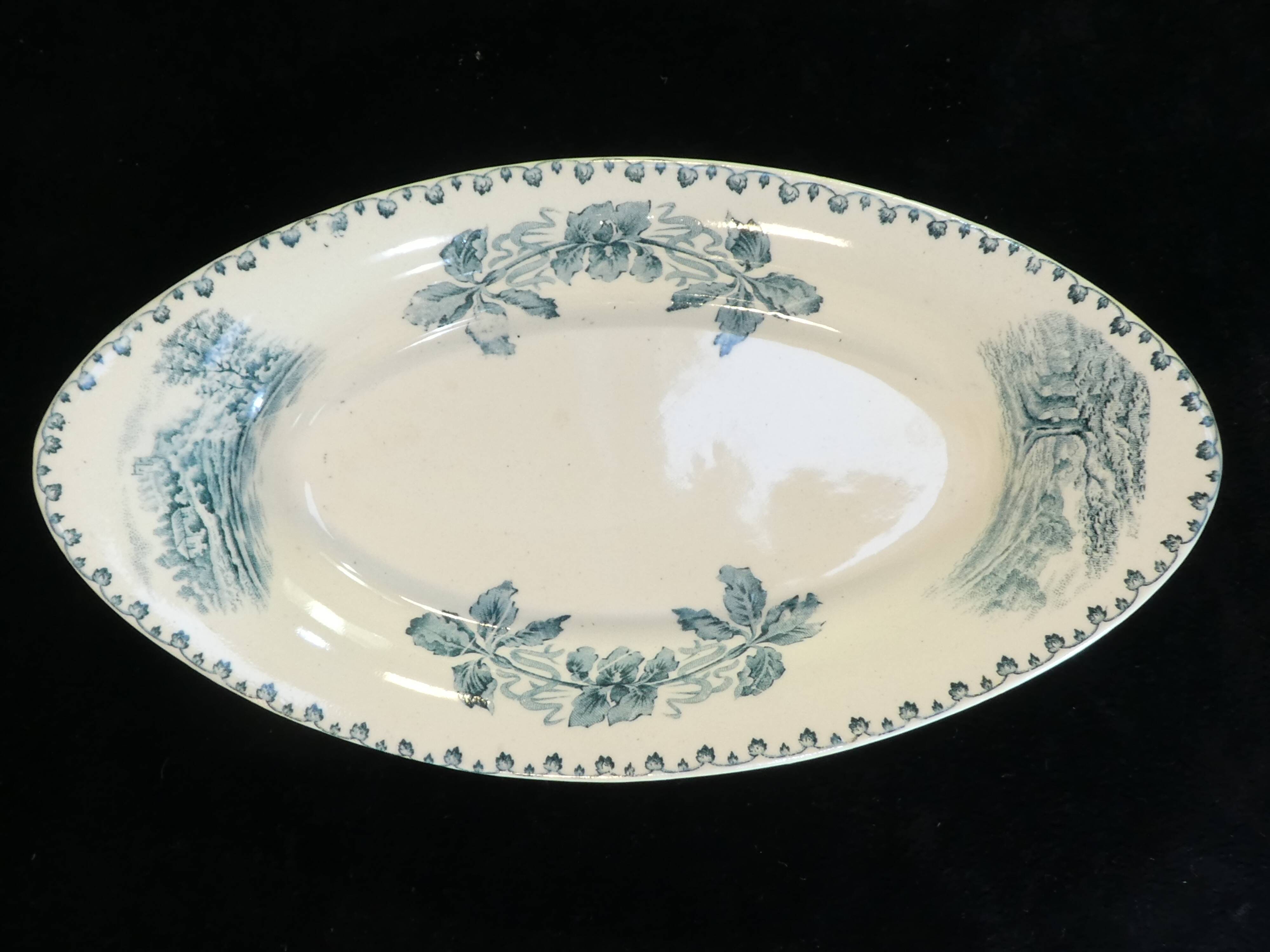 Oval faience ravier terre de fer bocage nº2