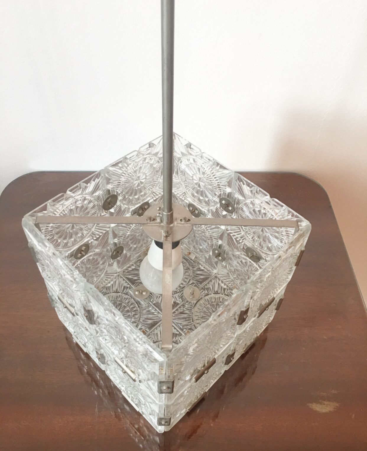 Suspension  « cube » Kamenicky Senov 60 Tchécoslovaquie