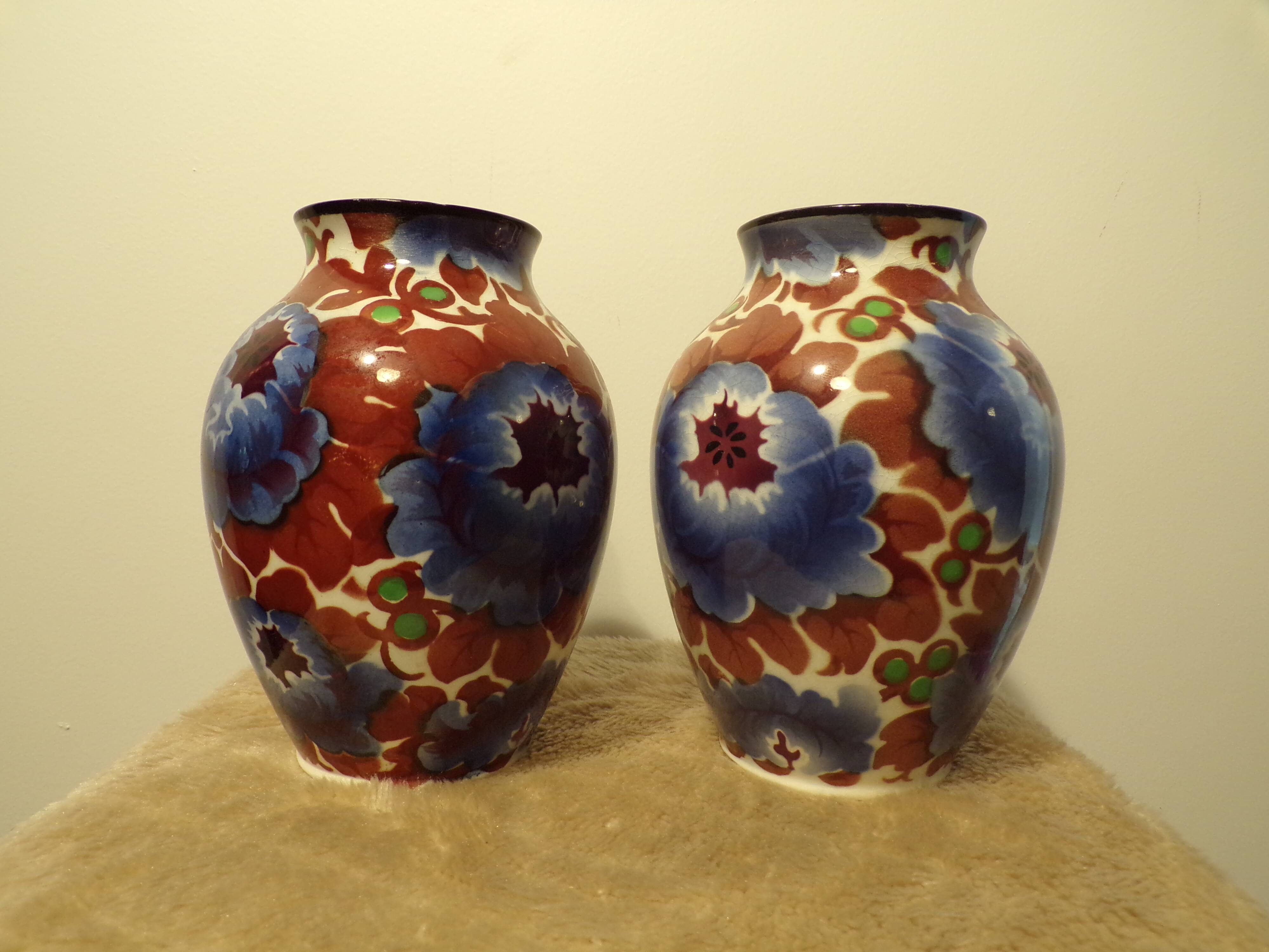 Pair of Vera vases by Villeroy & Boch