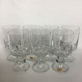 7 Lorraine crystal glasses