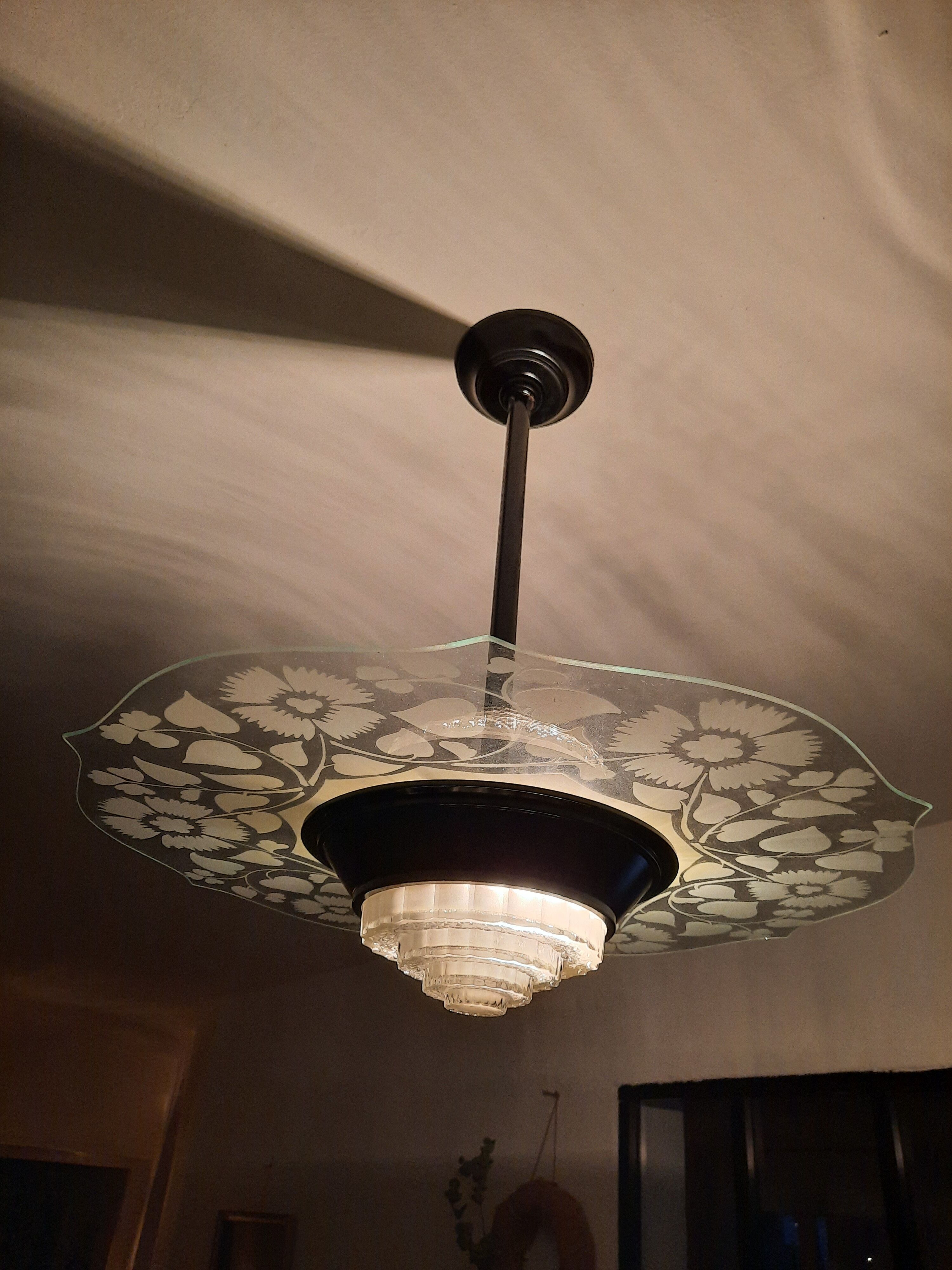 Modernist art deco ceiling light