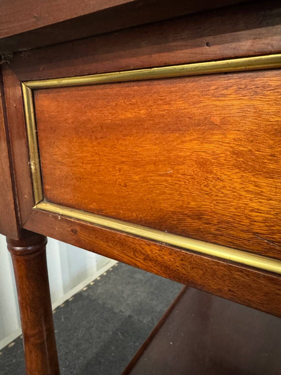 White marble console