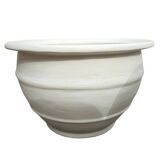Grand pot rond XXL en Tadelakt blanc