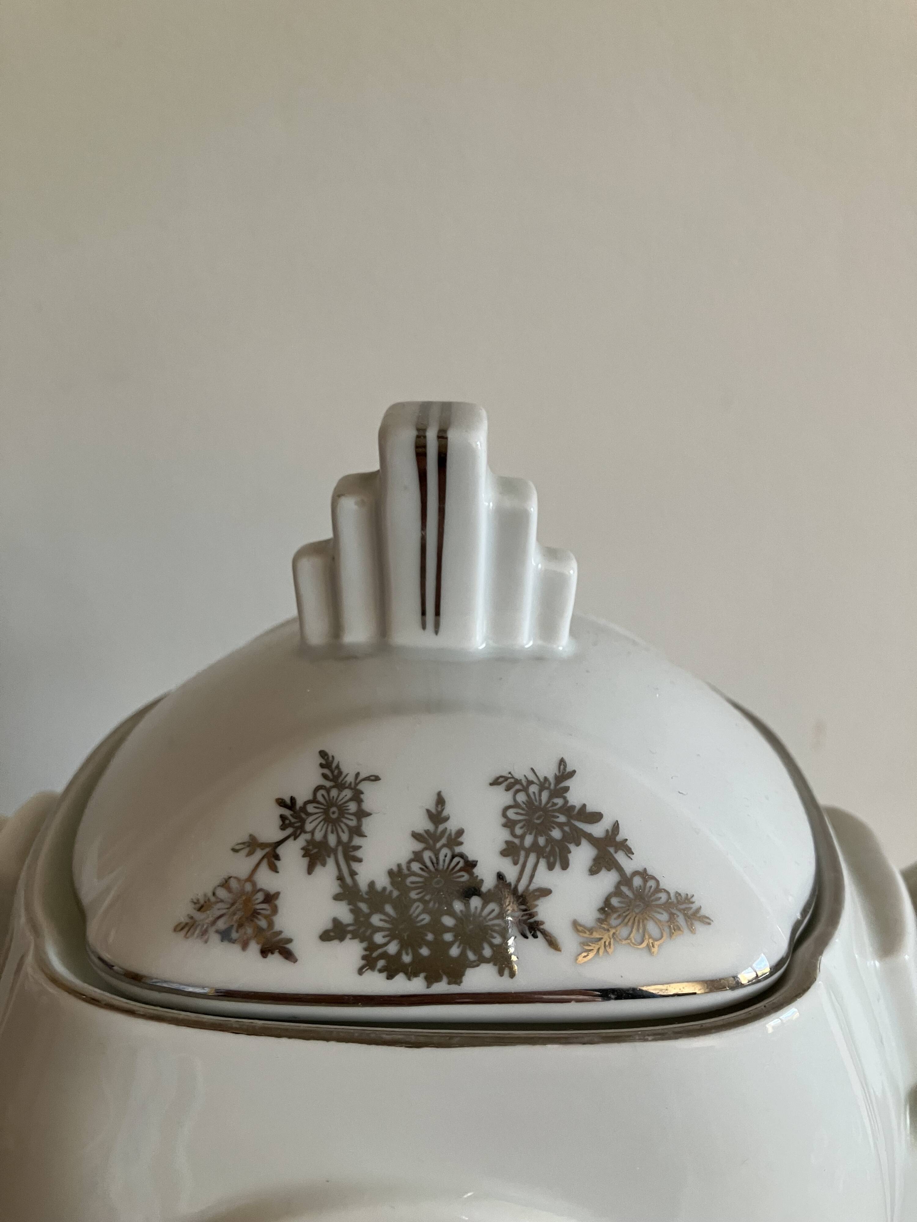Art Deco porcelain coffee pot