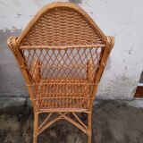 Fauteuil en rotin année 50