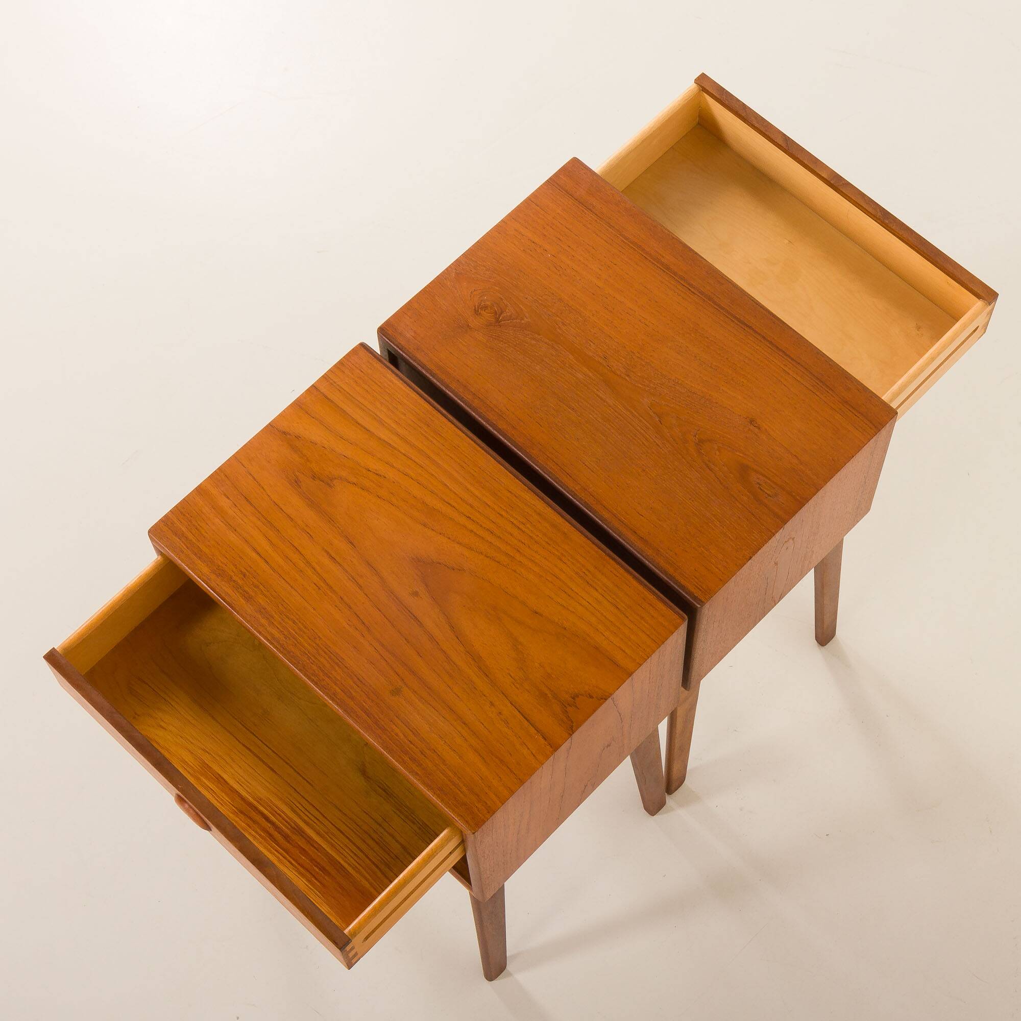 Pair of mid-century teak nightstands, Denmark 1960s