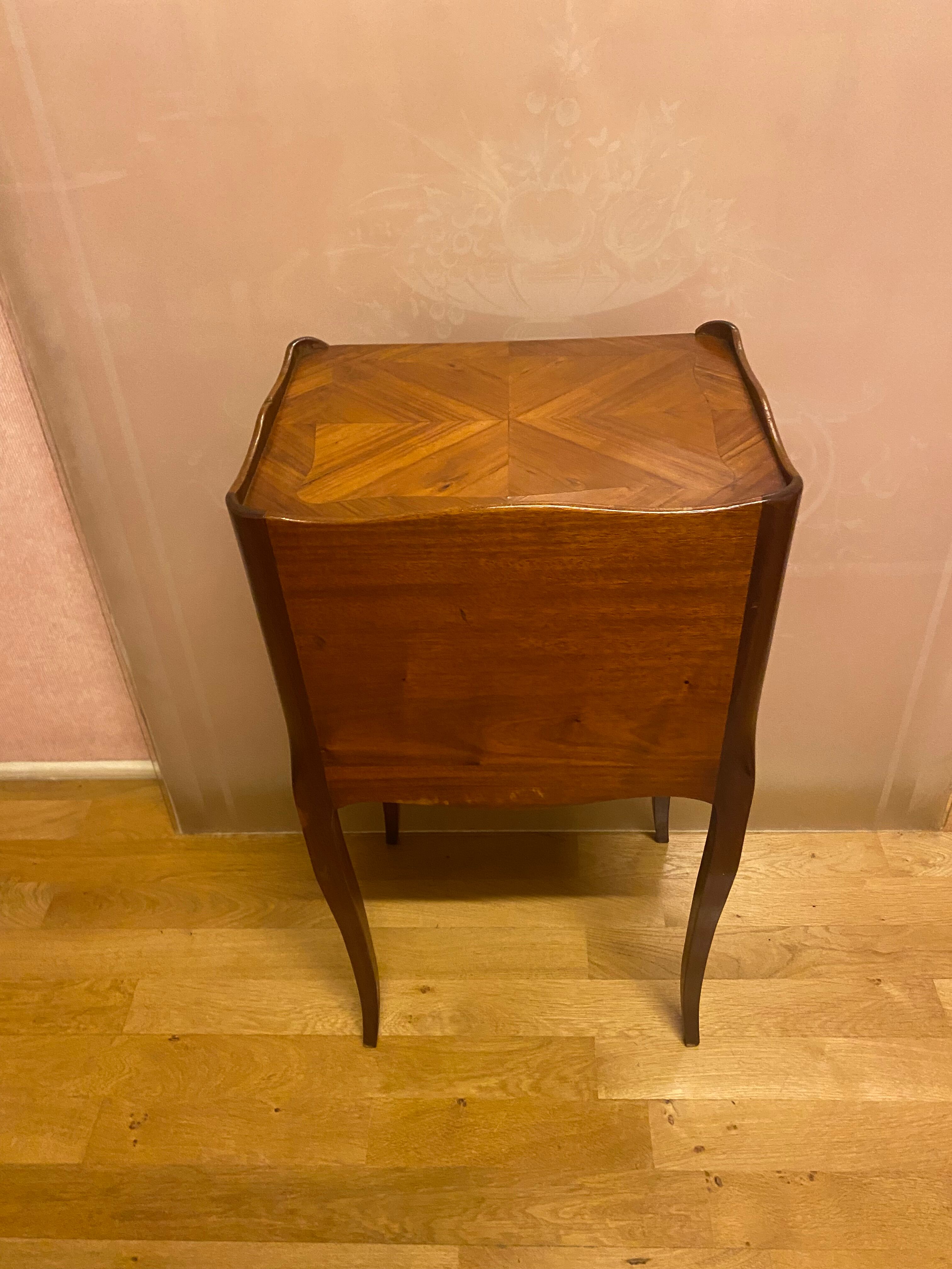 Louis XV style bedside, door imitating books