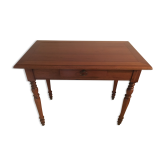 Writing table with drawer in cherry wood