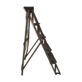 Ancien escabeau de peintre bois 5 marches