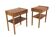 Set de 2 tables chevets en teck et en chêne, Suède, 1960