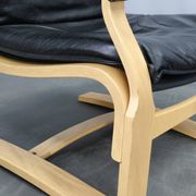 Pair of Leather Lounge Chairs by Åke Fribytter for Nelo Kroken 1960s