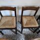 Natural wooden chair, headband backrest, mulched seat