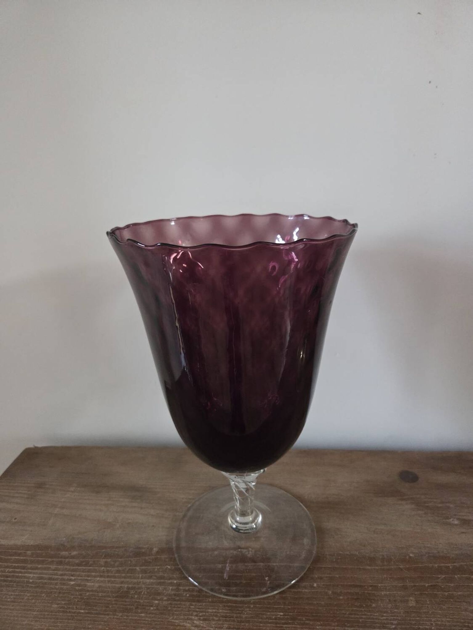 Vase en verre soufflé, Empoli 1960