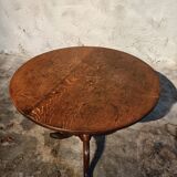 Antique Georgian tilt-top oak table from around 1800 – Round tripod side table 80 cm