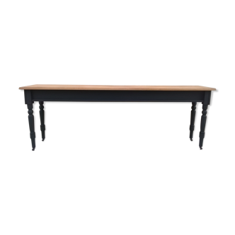 Ancienne table ou console patine noir