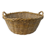 grand panier corbeille en rotin vintag